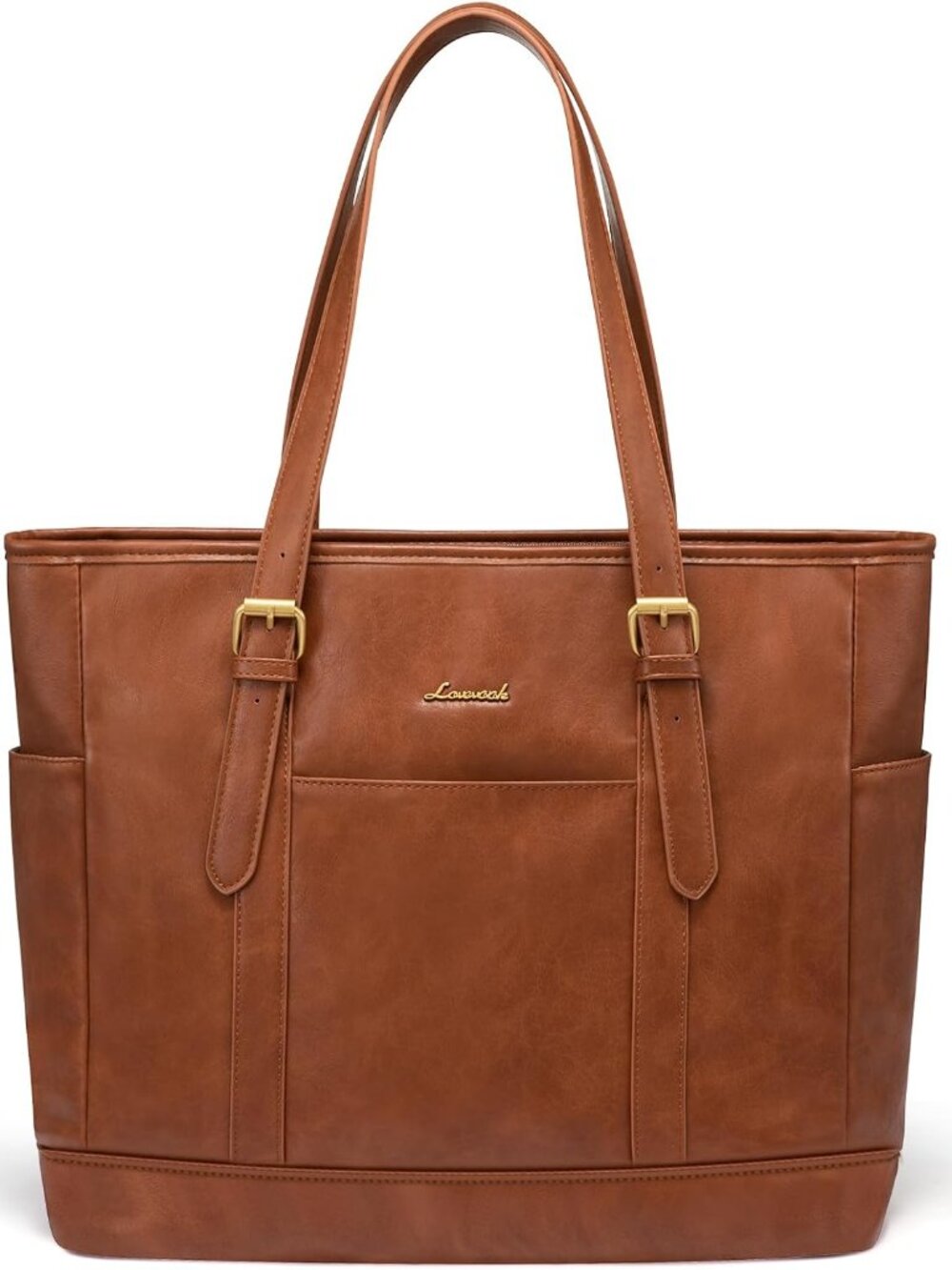 Laptop Tote Bag for Women,Vintage Leather Work Tote Bag for Women Computer Brief